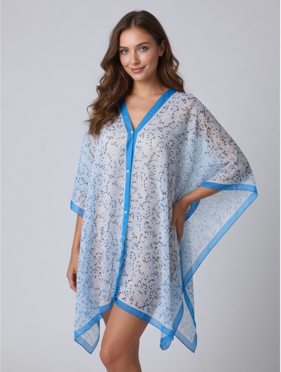 Reversible Pearl Chiffon Top with Floral Print